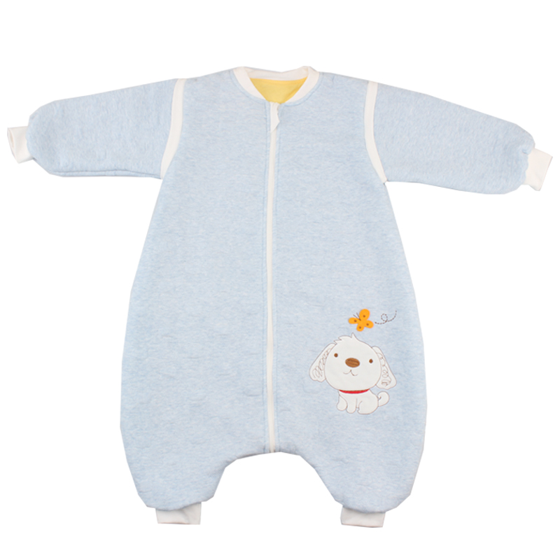 Children's sleeping bag spring and autumn seasons pure cotton breathable linen cotton split leg liner anti-kick quilt