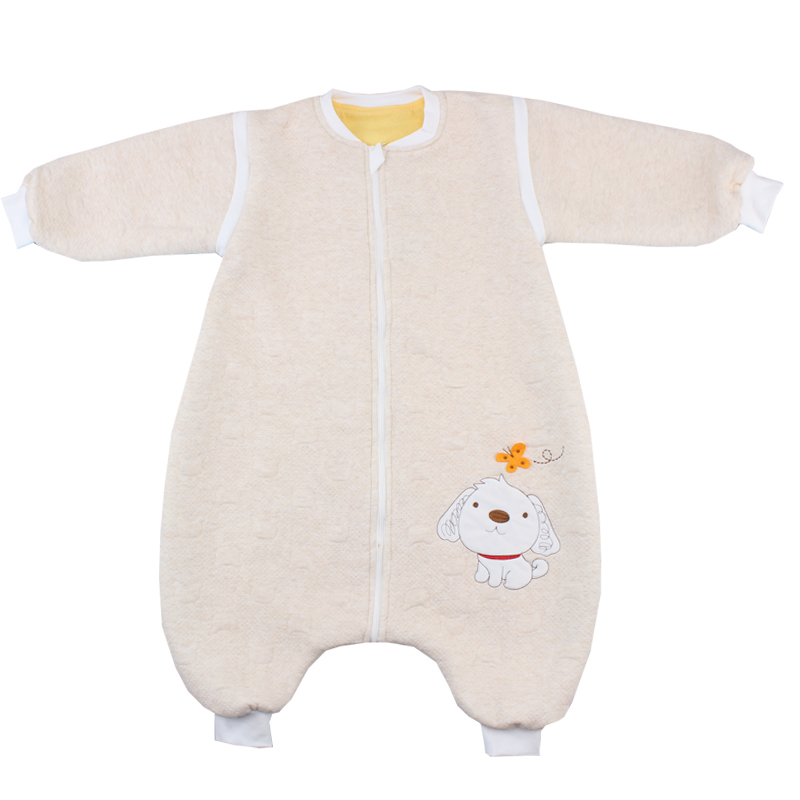 Children's sleeping bag spring and autumn seasons pure cotton breathable linen cotton split leg liner anti-kick quilt