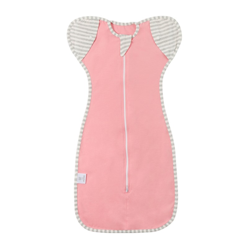Four seasons baby anti startle swaddle wrapper baby cotton stretch swaddle wrap sleeping bag with detachable sleeves