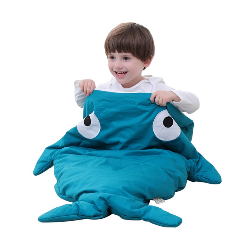 New baby sleeping bag, baby quilt, anti-kick, and shark baby sleeping bag